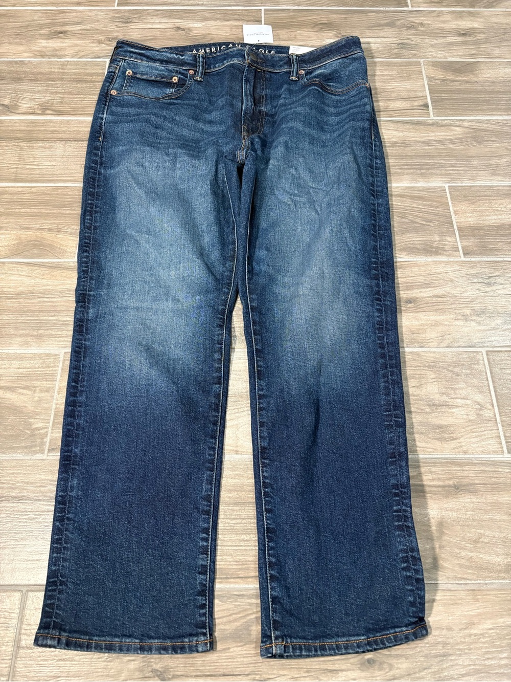 American Eagles Mens Jeans AirFlex+ Denim Blue Casual Slim Straight 36 x 30 New